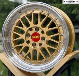 BBS R16 7.5J ET20 4*100/4*114.3 73.1 Gold Polish Lip 