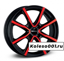 MAK Milano 17 / 7.0J PCD 5x114.30 ET 40.00 ЦО 76.00 Литой / Черный с красной лицевой поверхностью