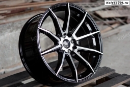 Shogun S10 R17 8.0J ET30 4*100/108 (S143)  Черный глянец, фрезеровка спиц