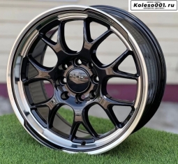 YL1379 R15 7J ET35 4*100 73.1 Gloss Black