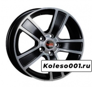 Top Driver SK17 15 / 6.0J PCD 5x100.00 ET 38.00 ЦО 57.10 Литой / Черный матовый с полированной лицевой поверхностью