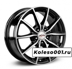 X-trike X-111M 15 / 6.5J PCD 5x100.00 ET 38.00 ЦО 57.10 Литой / Черный с полированной лицевой поверхностью