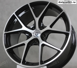 Style HRE P101 R19 8.5j ET32 5*114.3 (B020) Черный с полировкой