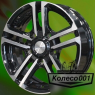 Диск 6.5j-16" 5*139.7 35 98.5 Black-FP Khomen Wheels KHW-1602   Арт KHW103306