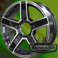 Диск 6.5j-16" 5*139.7 35 98.5 Black-FP Khomen Wheels KHW-1614   Арт KHW106393