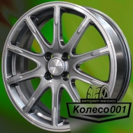 Диск 6.5j-17" 4*100 41 60.1 Gray-FP Khomen Wheels KHW-1707   Арт KHW103213