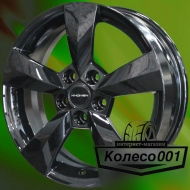 Диск 6j-15" 5*100 38 57.1 Black Khomen Wheels KHW-1504   Арт KHW100807