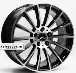 Mercedes r18 8.5/9.5j ET+35 5*112 66.6 (ip-1270.1271) black machine face