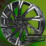 Диск 7.5j-19" 5*108 36 65.1 Black-FP Khomen Wheels KHW-1901   Арт KHW190110BLF