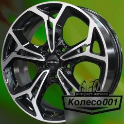 Диск 7j-17" 5*108 43 65.1 Black-FP Khomen Wheels KHW-1702   Арт KHW105515