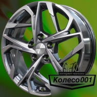 Диск 7j-17" 5*114.3 45 67.1 Gray-FP Khomen Wheels KHW-1716   Арт KHW102858