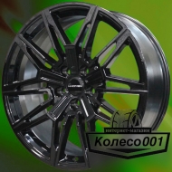 Диск 8.5j-19" 5*112 30 66.6 Black Khomen Wheels KHW-1904   Арт KHW190400BLK (перед)