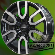 Диск 8j-17" 6*139.7 25 106.1 Black-FP Khomen Wheels KHW-1723   Арт KHW111013