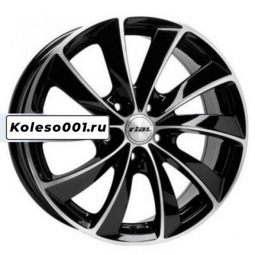 7,5x17/5x108 ET47 D70,1 Lugano Diamant black front polished