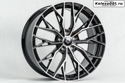 Vorsteiner LK013 R19 8.5J ET38 5*114.3 (M012) Черный глянец с полированными спицами
