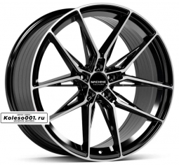 HFT 525 R20 9J ET35 5*108 73.1 Black Machined Coating