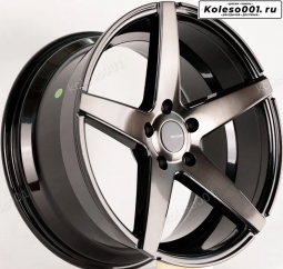 Shogun H5 R18 8.0J 5*114.3 (S178)  Черный глянец с полированными спицами, покрыты темным лаком