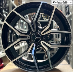 Mercedes r19 8j/9j ET43/53 5*112 66.6 (ip-1583 ab) black machine face