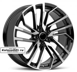 346 OEM R18 8J ET35 5*112 66.6 Black Machined
