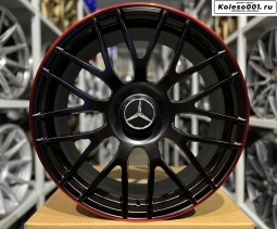 Mercedes Flow Forming r18 8.0j et+40 5*112 66.6 (ip-5174) black machine face red lip