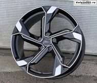 Audi 5633 R22 9.5J ET26 5*112 66.5 Black and polish lip