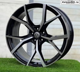 VolksWagen R-line 5499 R21 9J ET35 5*112 66.6 Gloss black face