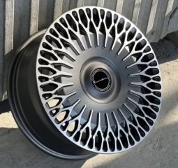 FF 9658 106 R17 7.5J ET40 4*100/4*114.3 73.1 Черный матовый с полировкой под тонированным лаком