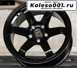  Volk Racing TE37SL R17 8j ET35 5*100 (D134) Черный глянец