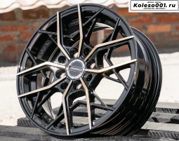 RGW 03 R14 5.5j ET38 4*100/4*114.3 73.1 (T337) Черный с бронзовыми спицами- фрезерованная внутренняя часть с покрытием лаком