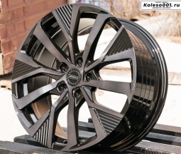 RGW 008 R18 8.0j ET40 5*114.3 73.1 (T369) Черный глянец с полированными спицами, покрыты темным лаком