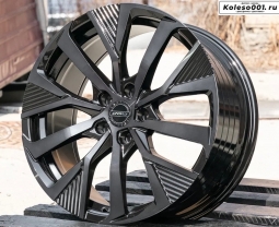 RGW 008 R18 8.0j ET40 5*108 73.1 (T370) Черный глянец с полированными спицами, покрыты темным лаком