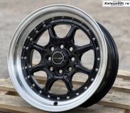 Watanabe HS812 R15 7J ET20 4*100/4*114.3 73.1 BLACK AND POLISH LIP