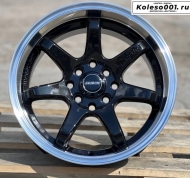 RAYS 5880 R15 7J ET32 4*100/4*114.3 73.1 BLACK AND POLISH LIP