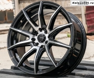 Shogun S10 R17 7.0J ET38 4*100/108 73.1 (S187) Черный глянец с полированными спицами 