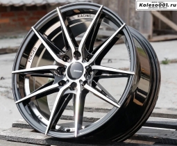 Shogun RF-X R16 7.0j ET40 4*100/4*114.3 73.1 (S218) Черный с полированными спицами- фрезерованная внутренняя часть с покрытием лаком 