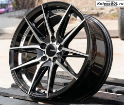 Shogun RF-X R16 7.0j ET40 5*100 73,1 (S220) Черный с полированными спицами- фрезерованная внутренняя часть с покрытием лаком