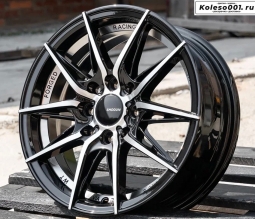 Shogun RF-X R14 5.5j ET35 4*100/4*114.3 73.1 (S212) Черный с полированными спицами- фрезерованная внутренняя часть с покрытием лаком 