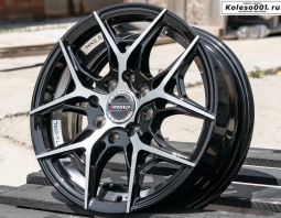 RGW 01 R14 5.5j ET38 4*100/4*114.3 73,1 (T426) Черный с полированными спицами- фрезерованная внутренняя часть с покрытием лаком