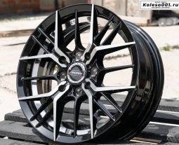 RGW 05 R14 5.5j ET38 4*100/4*114.3 73.1 (T429) Черный с полированными спицами- фрезерованная внутренняя часть с покрытием лаком