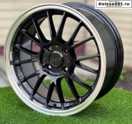 RAYS 1365 R15 7J ET35 4*100 73.1 BLACK AND POLISH LIP