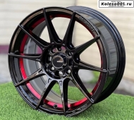 RAYS 1403 R15 7J ET35 4*100 73.1 GLOSS BLACK FACE RED