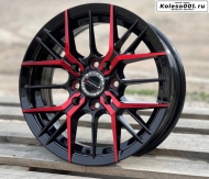 Vossen RGW 05 R14 5.5J ET38 4*100/4*114.3 73.1 BLACK RED LIP