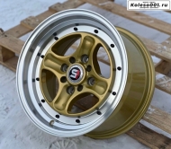 Work Equip 5806 R15 8J ET25 4*100/4*114.3 73.1 GOLD 