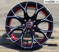 Vossen RGW145 R15 6.5J ET35 4*100/4*114.3 73.1 BLACK RED LIP