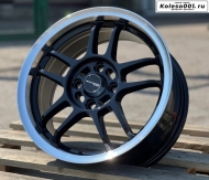 work RGW 626 R15 6.5J ET35 4*100 73.1 BLACK AND POLISH LIP