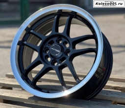 work RGW 626 R15 6.5J ET35 4*100 73.1 BLACK AND POLISH LIP