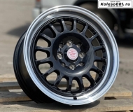 Sprint HART 5097 R15 6.5J ET40 4*100/4*114.3 73.1 BLACK AND POLISH LIP 
