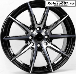 Shogun S10 7.0x16", 4x100/4x114.3 ET38, ЦО 73,1 (S180) Черный глянец с полированными лучами