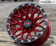 off-road Fuel 527 R18 9J ET0 6*139.7 110.0 BLACK RED LIP