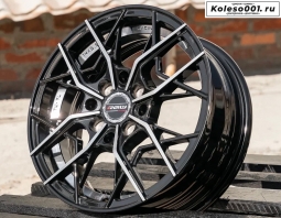 RGW 03 R14 5.5j ET38 4*100/4*114.3 73.1 (T334) Черный с полированными спицами- фрезерованная внутренняя часть с покрытием лаком 